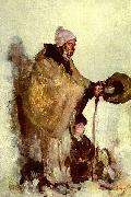 Nicolae Grigorescu Bretonischer Bettler oil